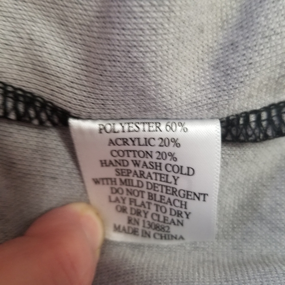 Besne Drawstring Track Jogger Pants W Back Pockets. Black/Gray Women's XL - Picture 7 of 8